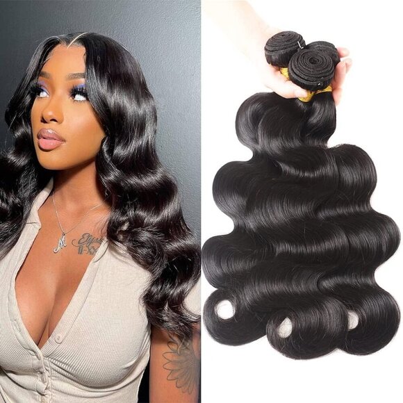 Human Hair Bundles 16 18 20in Body Wave Unprocessed Virgin Brazilian Extensions